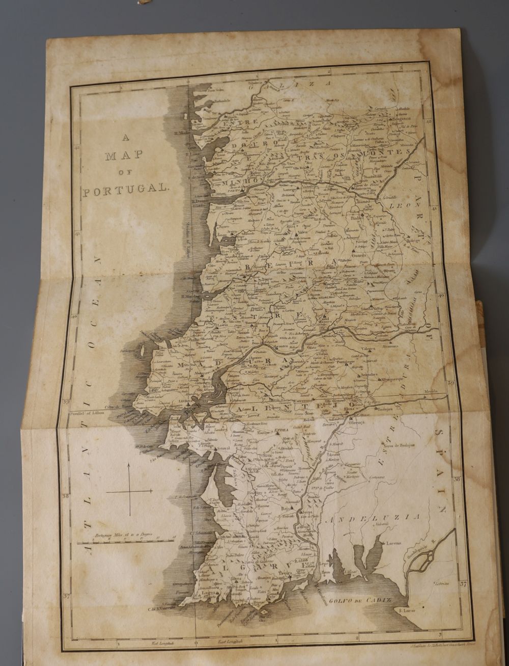 Murphy, James Cavanah, 1760-1814. - General view of the State of Portugal, 1st edition, modern half calf, folio, with folding map and 1